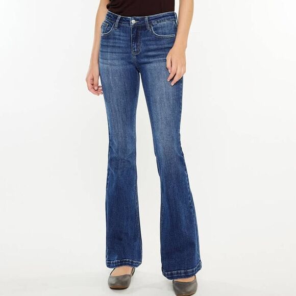 HERS Kan Can Petite Mid Rise Flare Jeans Size 11 - Picture 1 of 6